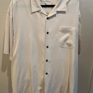 Tommy Bahama 2XL Cream Casual Button Down Shirt